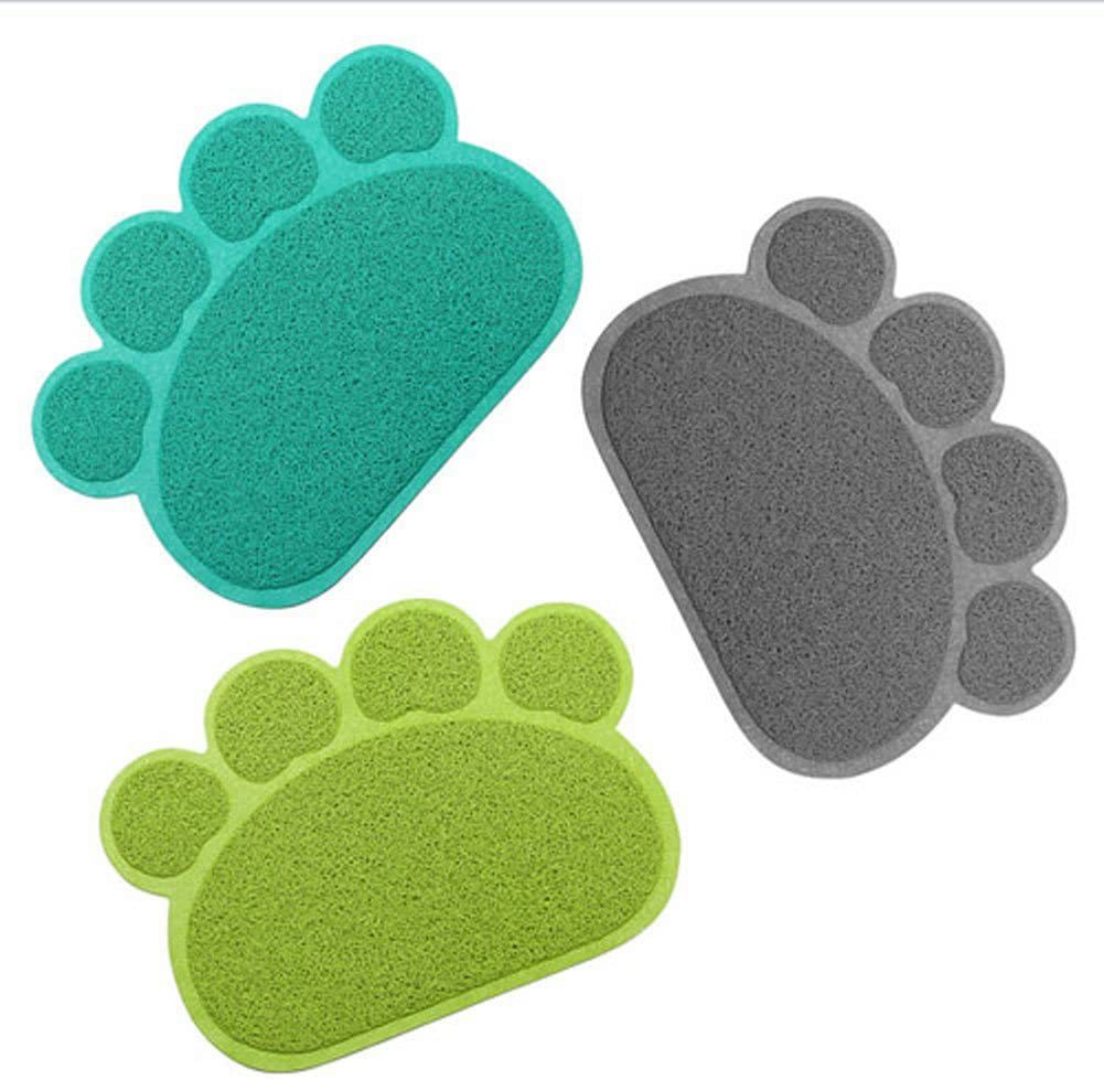 Factory Direct sales cat litter box mat pvc rectangular pet mat cat rub foot mat cat litter mat food mat wire ring