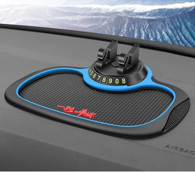 Anti-slip mat Parking Sign, Mobile Phone Holder - have-a-safe-journey-blue-stop-sign-bracket-anti-slip-mat