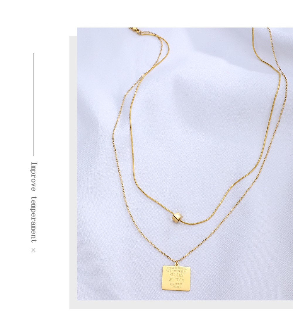 Geometric  Style Stainless Steel Titanium Steel Pendant Necklace Wholesale display picture 2