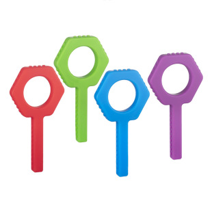 Autistic children silicone Q word gum mouth muscle q word key trainer tool speech rehabilitation voice grinding stick