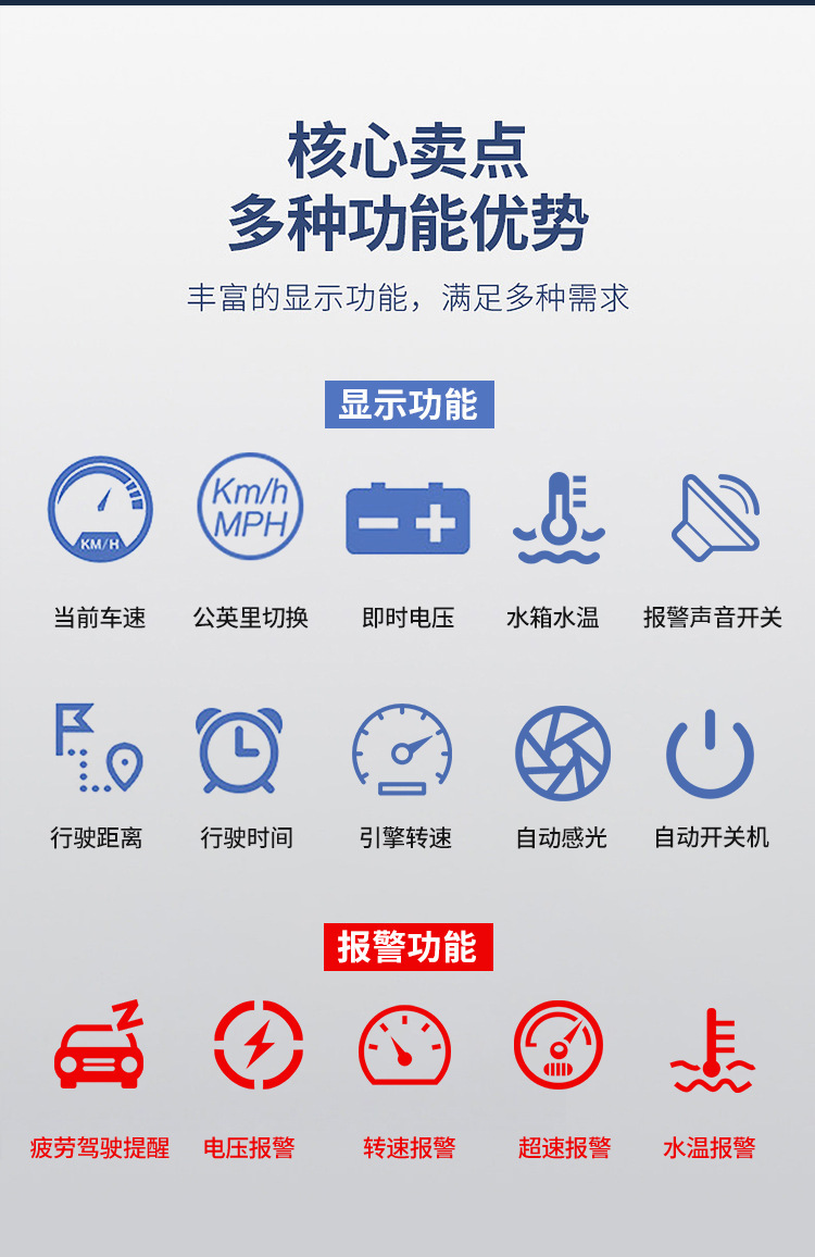 Head-Up Display Hud Car Universal Modified Portable Obd High-Definition Car Display Manufacturer
