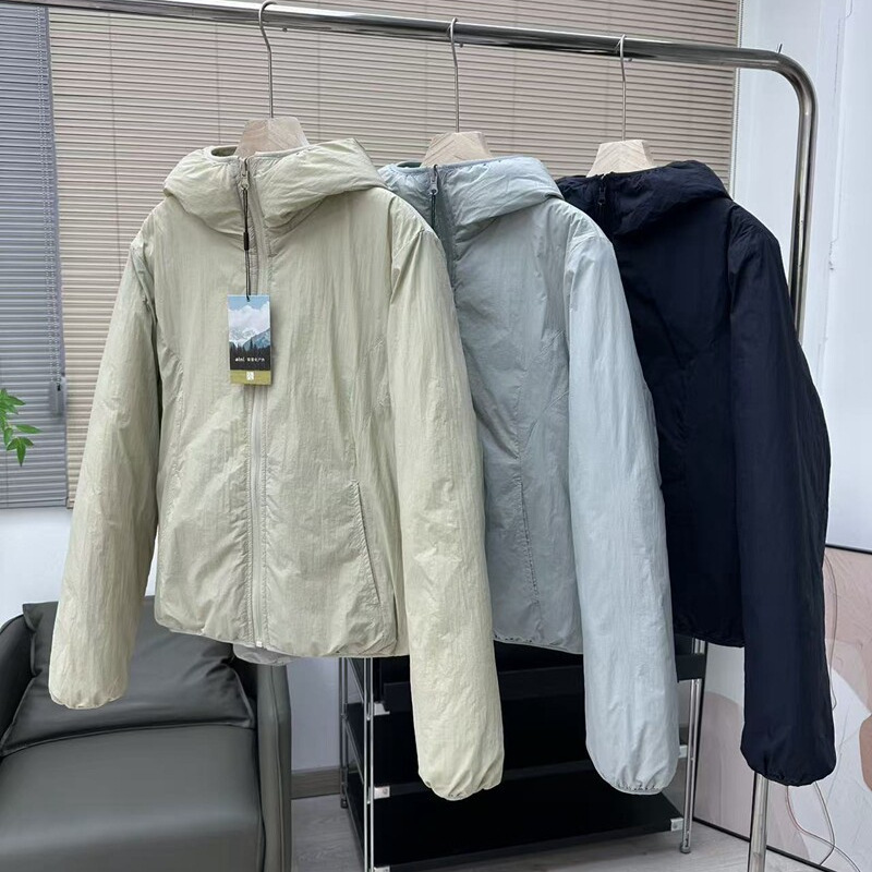 Affordable Japanese-style outdoor sports lightweight reversible fleece jacket, thin cotton coat, outerwear, jacket, unisex, trendy