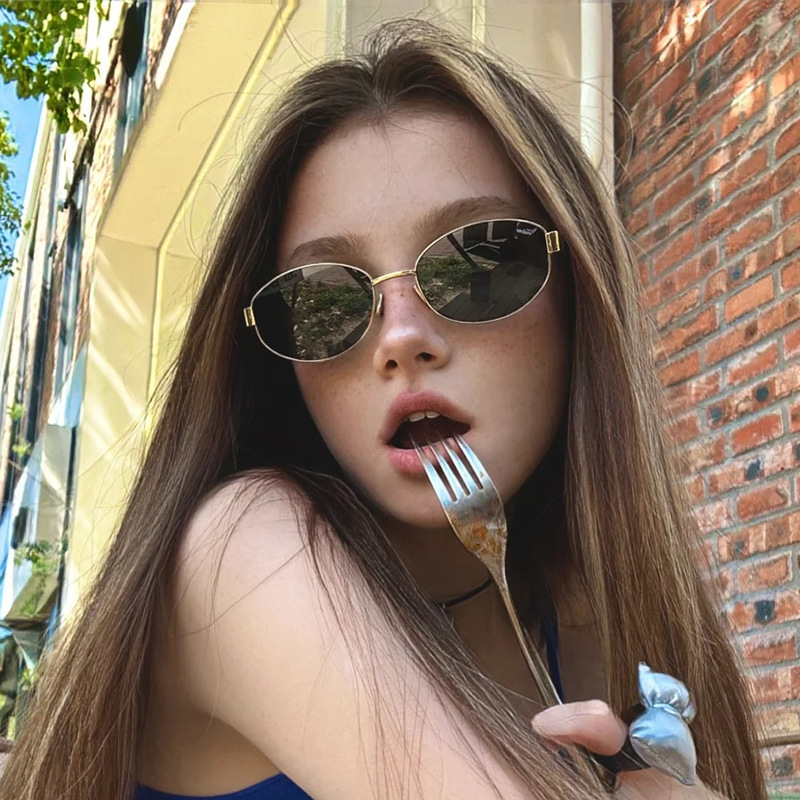 50g Weight Full Frame Glasses Structure Sunglasses Classification Ac, UV400 Protection Lens Material Oval Frame Glasses Style Travel, Fishing Occasion Solid Color Pattern All Seasons Season Women's Gender Casual Style Casual Solid Color Ac UV400 Protection Oval Frame Full Frame Women's Sunglasses 1