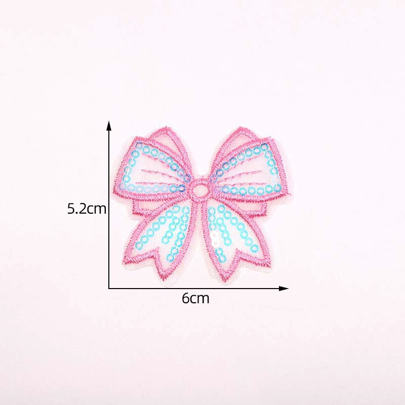 Hair accessory with bow handmade, nail sequins, new collection, polyester, with embroidery