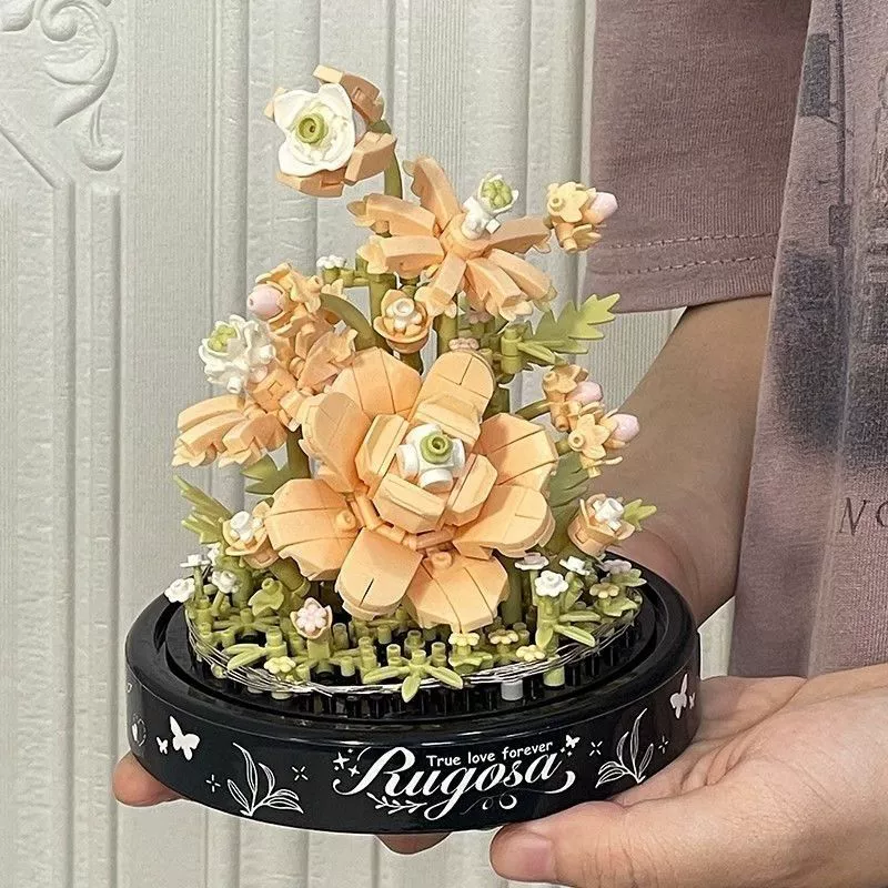 Constructor, brainteaser, handle for mother's day, handmade, bouquet, cherry tree