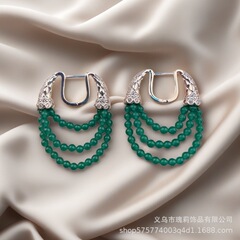 新商品の新中国風真珠の耳のボタンのフランス式の復古の気質の耳飾りの経典の百合の卸売りの高級感の装飾品