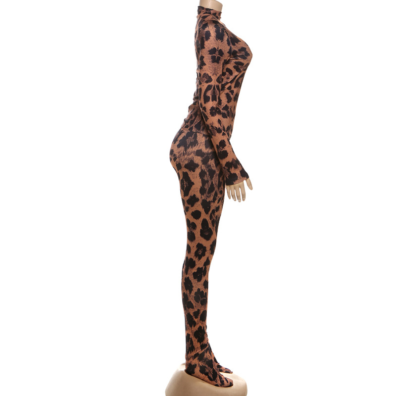 Damen Langarm Oberteil Und Slim Hose Set Mit Digitaldruck Herbst_voghion.com