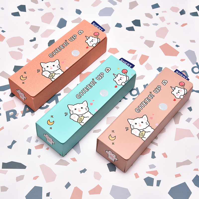 Glasses case portable high-grade cute girl fresh cartoon simple anti-pressure myopia sunglasses case