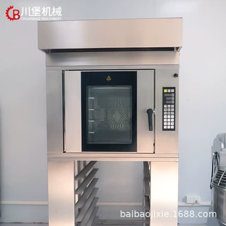 川堡5/10盘商用热风旋转炉烤箱 360° 循环加热面包月饼高效量产