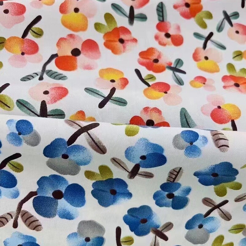 Wholesale supply of Korean flowers 40 133*72 cotton twill printed cloth 1.6 meters width