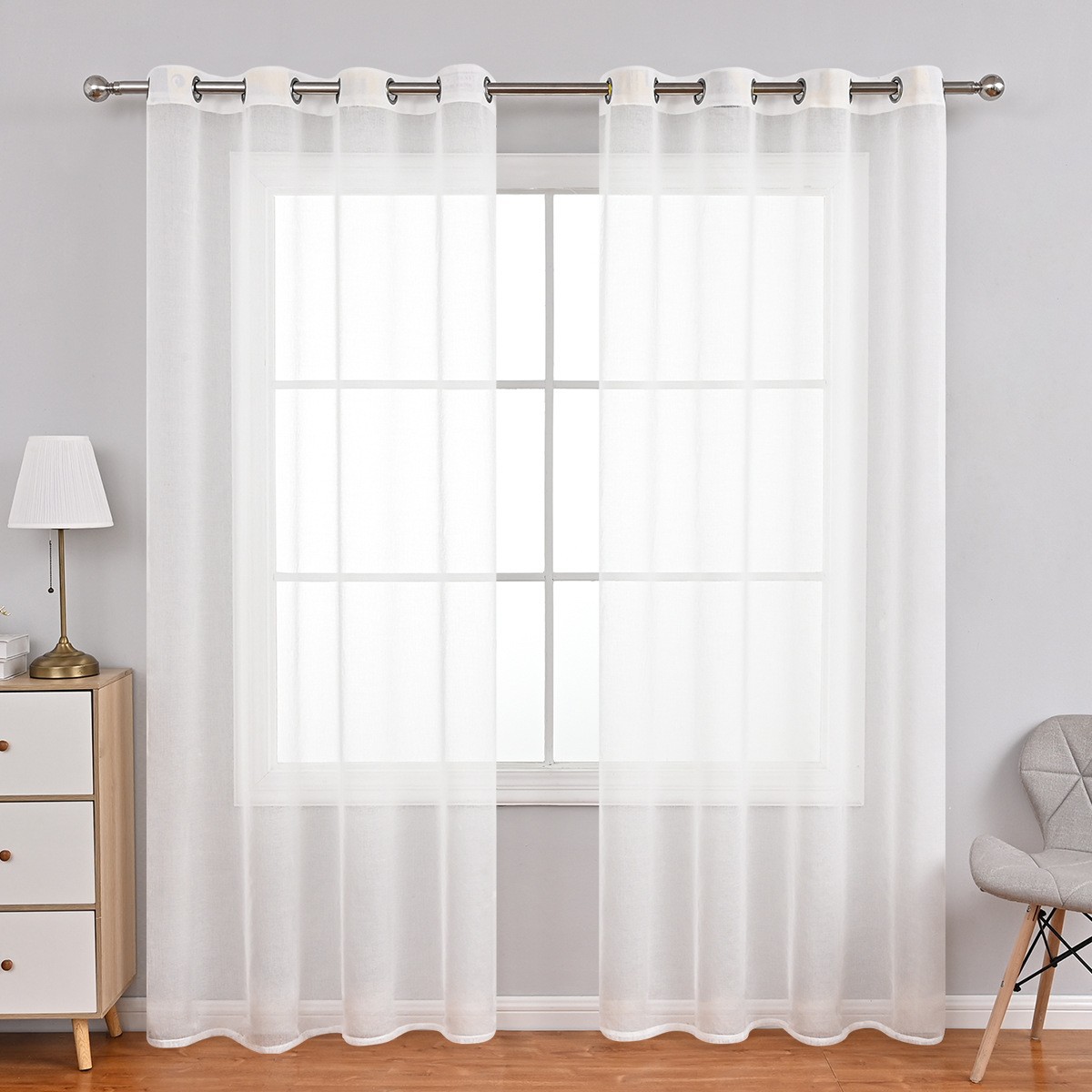 Cortinas semitranslúcidas de color sólido transfronterizas para ventanas, Amazon Meike, cortinas terminadas de venta múltiple al por mayor