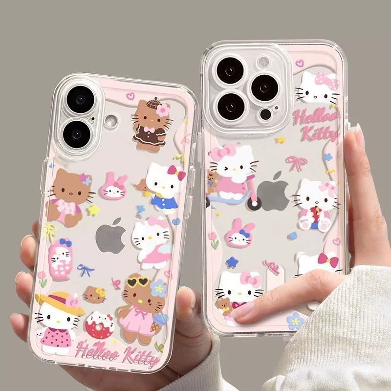 Чехол для телефона Hello Kitty для Apple iPhone 13–17 серии, Space shell, полноэкранный ТПУ
