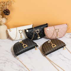 休閒女包潮流2023款簡約迷你小包斜挎包韓版簡約零錢包單肩包鏈條