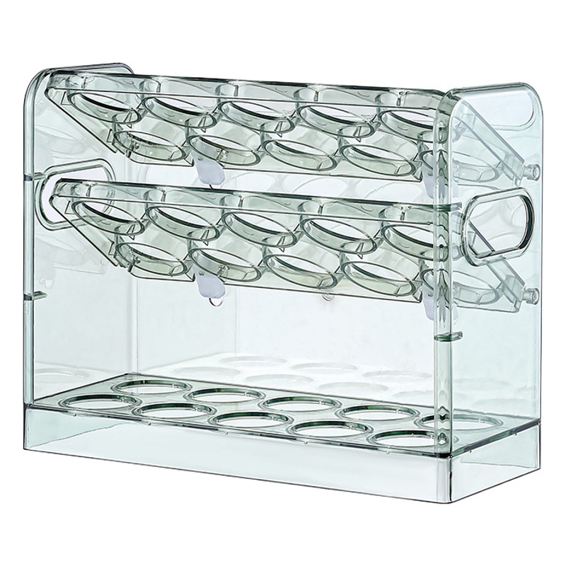 Refrigerador puerta lateral caja de almacenamiento de huevos 30 multi-capa flip huevo estante de almacenamiento de cocina caja de huevos refrigerador crisper