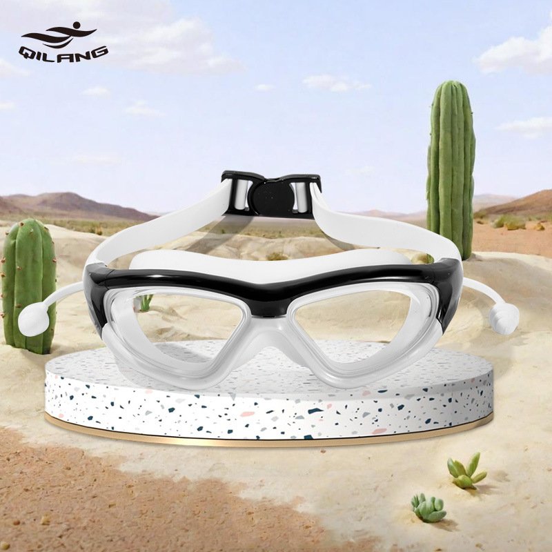 Gafas de Natación de Marco Grande para Niños de PC Impermeable para Natación y Buceo