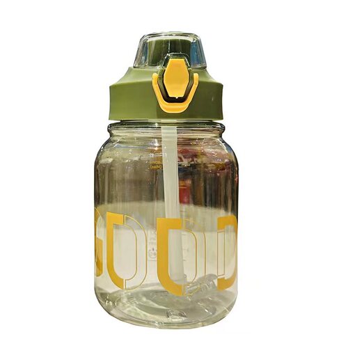 Transparent straw cup for girls, good-looking, large-capacity water cup for men, sports, adults, portable children's plastic cup for summer