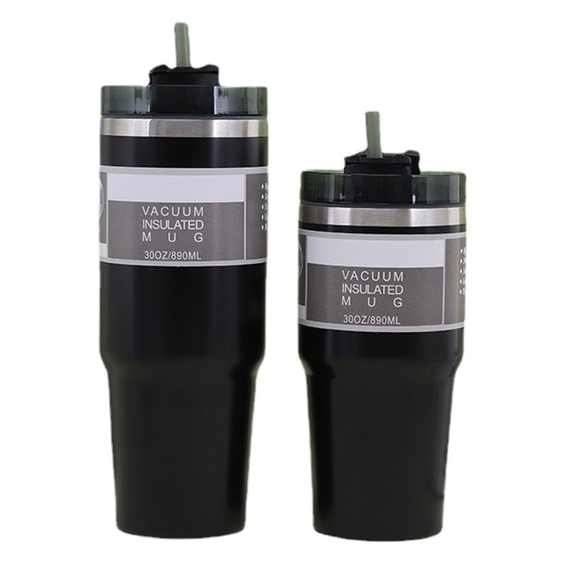 Transfronterizo nuevo 30 coche taza doble 304 taza de vacío de acero inoxidable frío-mantenimiento calentador de hielo taza portátil coche taza de café