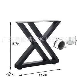 工厂直销交叉特殊设计装饰桌脚多款支架五金办公家具台咖啡桌铁架