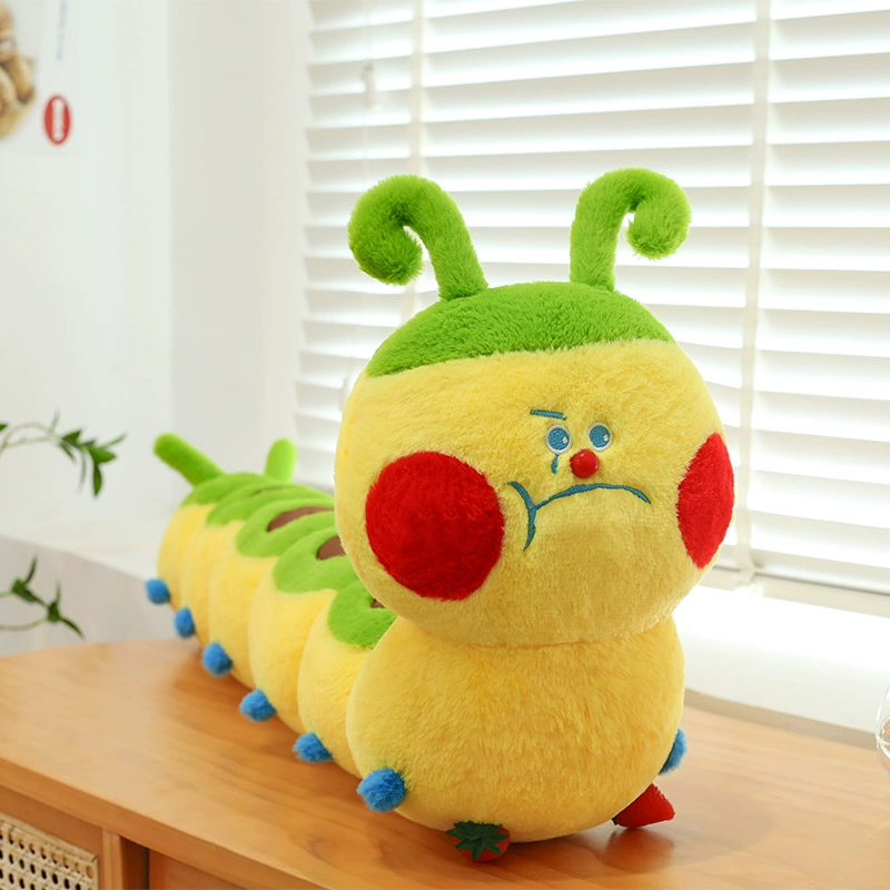 Милый плюш toy, подушка, тряпичная кукла для сна, гусеница
