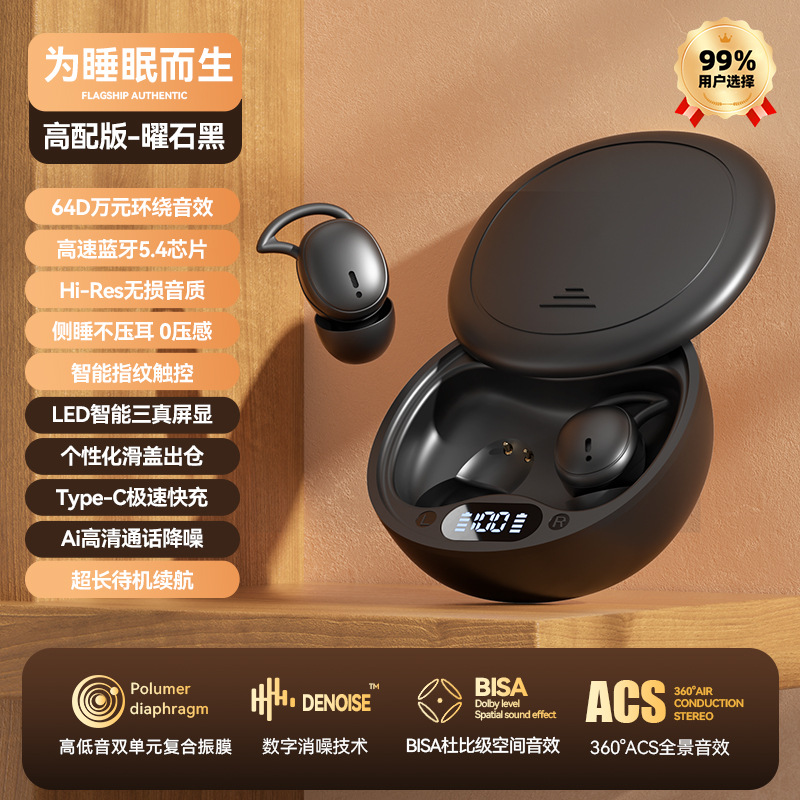 M72 auriculares de sueño de reducción de ruido insonorizado especial inalámbrico Bluetooth en el oído para dormir sin dolor en el oído