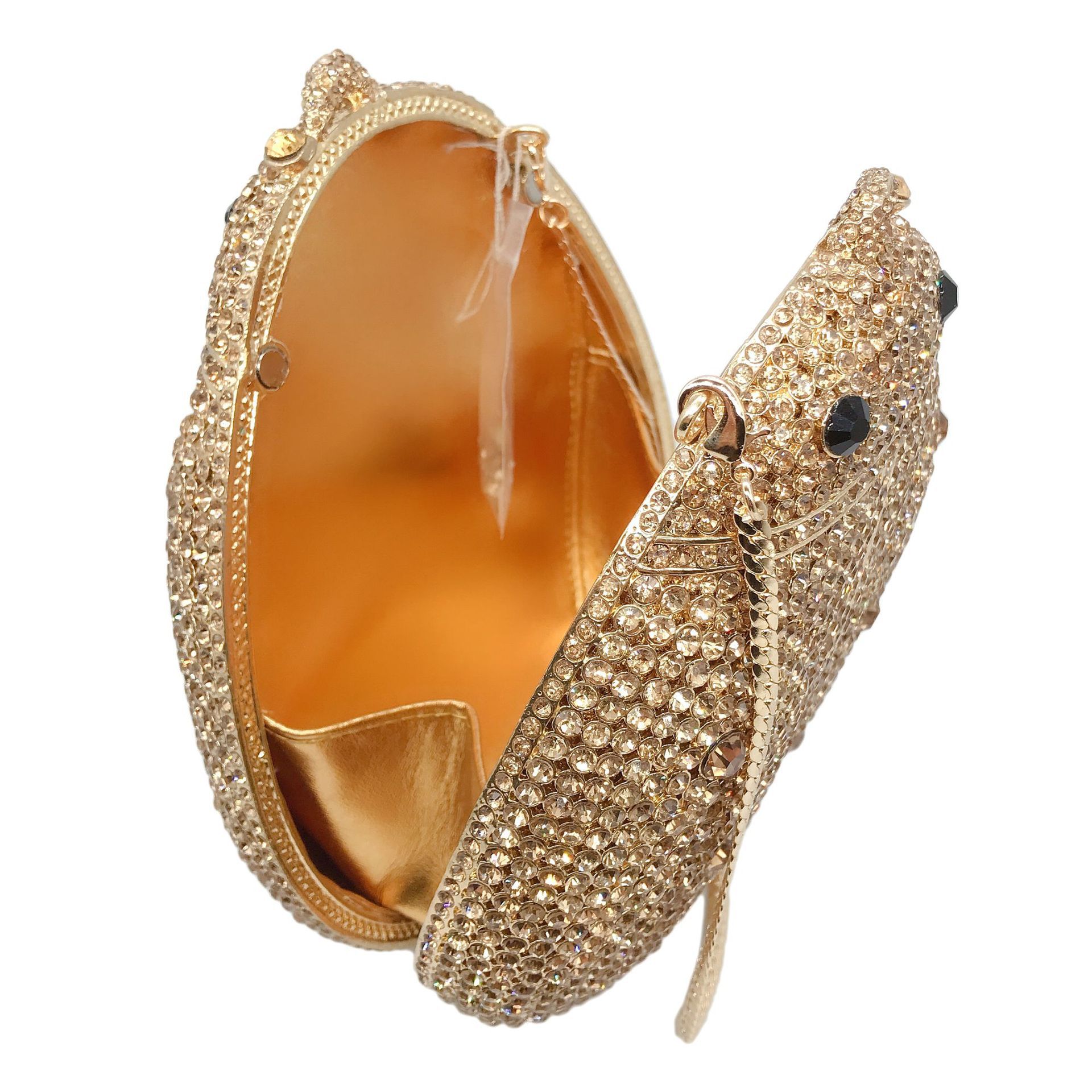 Nuevo escarabajo transfronterizo bolsas de cena de diamantes animales bolsas tridimensionales de banquete europeo y americano bolsas de mano de diamantes clutch new