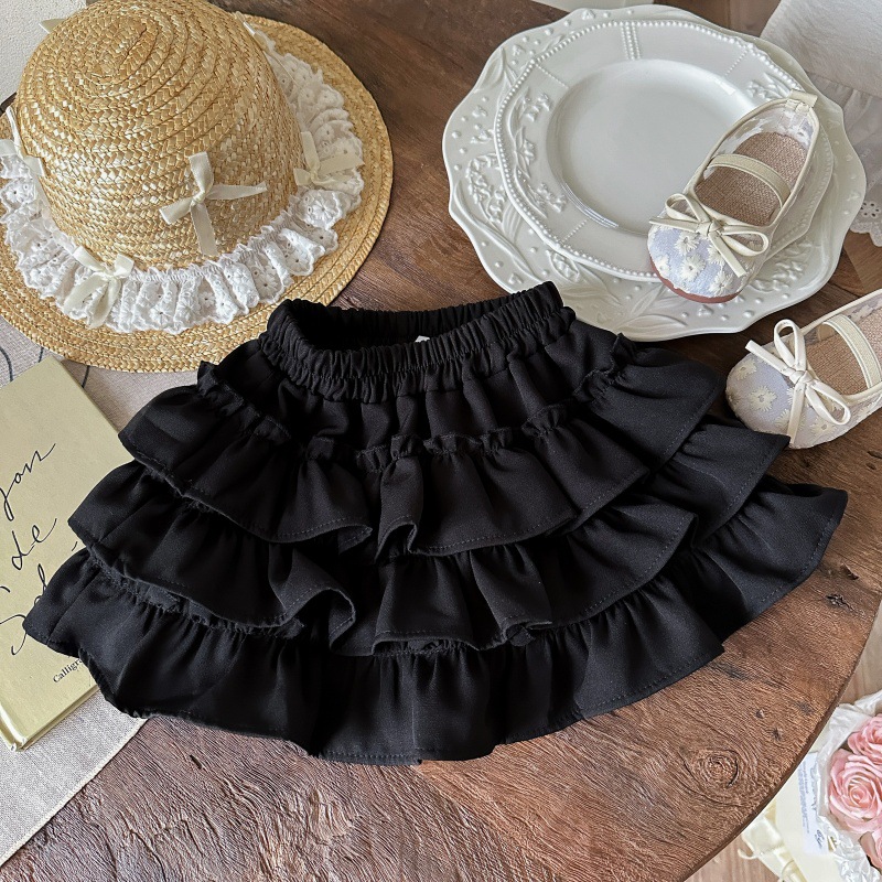 Falda corta de siete niñas de limón salado, falda de tutú estilo ballet rosa, falda de pastel plisada, falda de princesa de moda occidental