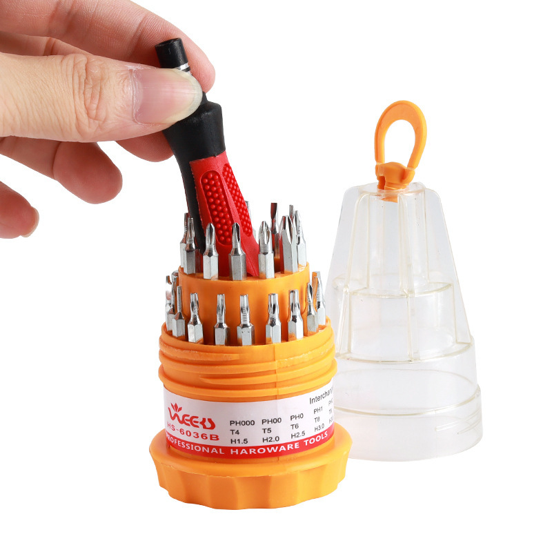 31-in-1 Telecommunications Mobile Phone Disassembly and Repair Tools Watch Screwdriver Factory Sales Multi-Functional Combination Screwdriver Set