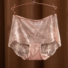 外贸中腰女士内裤性感拼色平角裤无痕网纱透气舒适棉质裆透气不勒