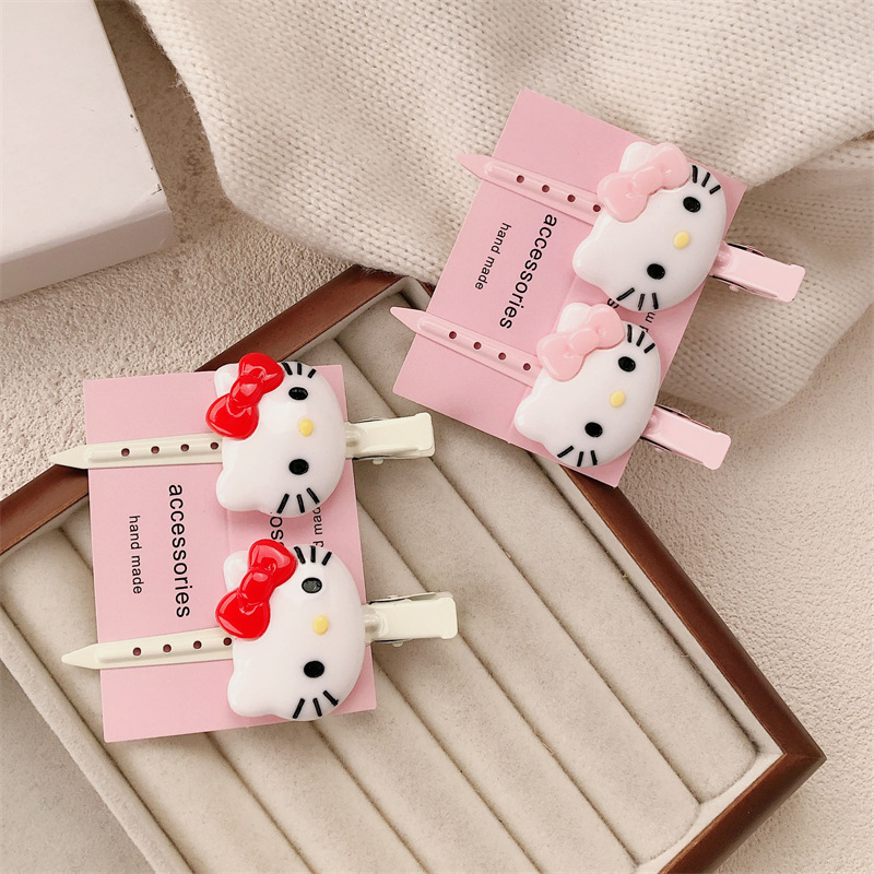 Horquilla de gato grande, clip de flequillo lateral de la frente femenina, posicionamiento de maquillaje, clip de una palabra sin costuras, tocado de niña