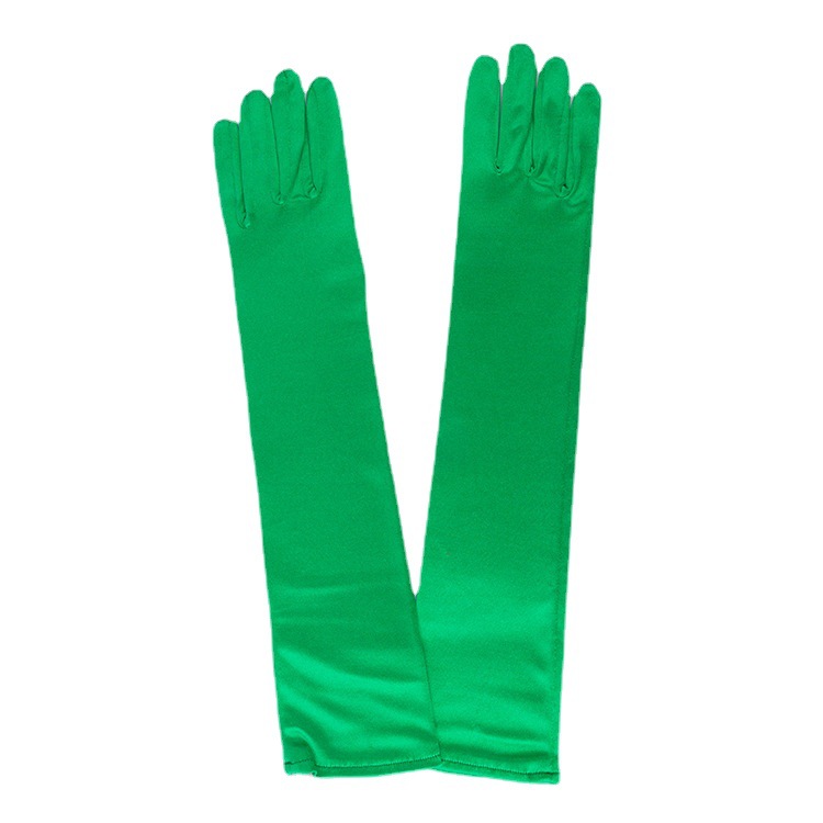 45cm guantes planos de satén guantes de rendimiento de etapa guantes de etiqueta de vestido formal guantes de boda accesorios guantes