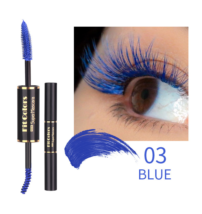 Fit Colors Double-head colored mascara is thick, curly and less likely to smudge white hair undefined