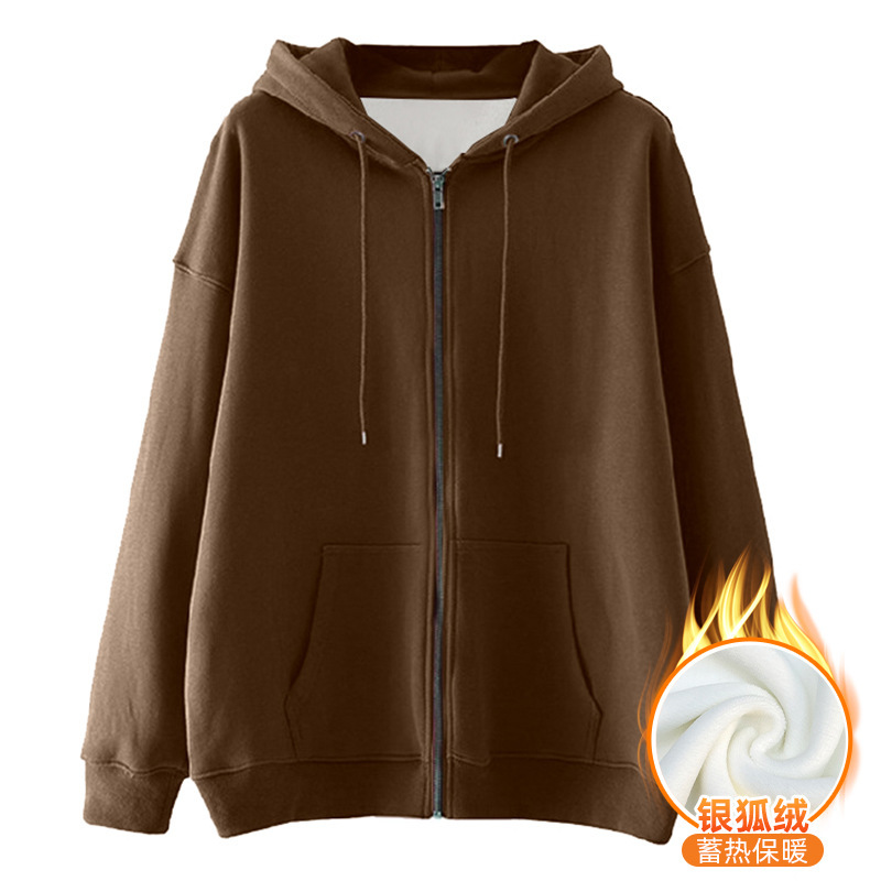 开衫卫衣定制秋冬加绒拉链帽衫工作服活动团建服饰广告衫订做跨境|undefined