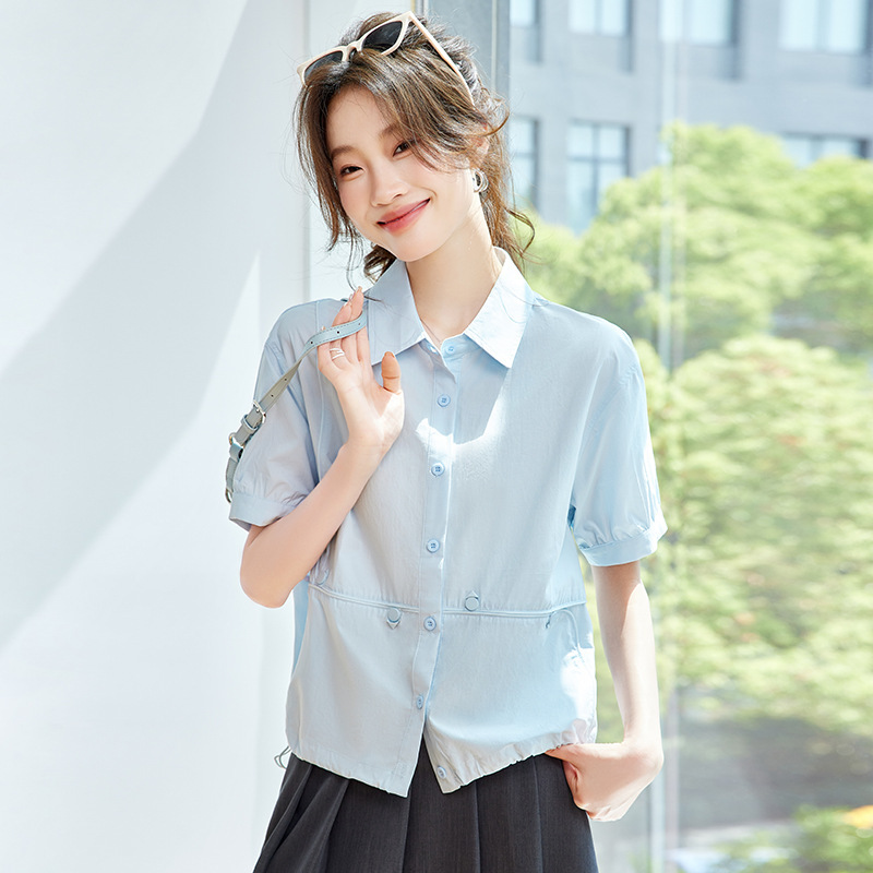 2025 New Summer Shirt Elegant Short-sleeved Women's Shirt Women's Fashion Elegant Cotton Shirt Top 2025 New Summer Shirt Elegant Short-sleeved Women's Shirt Women's Fashion Elegant Cotton Shirt Top