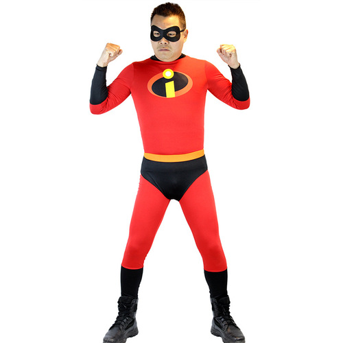 Superman Total Recall 2 Father Tight Suit Cosplay Bob Halloween Costume Elastic Lycra