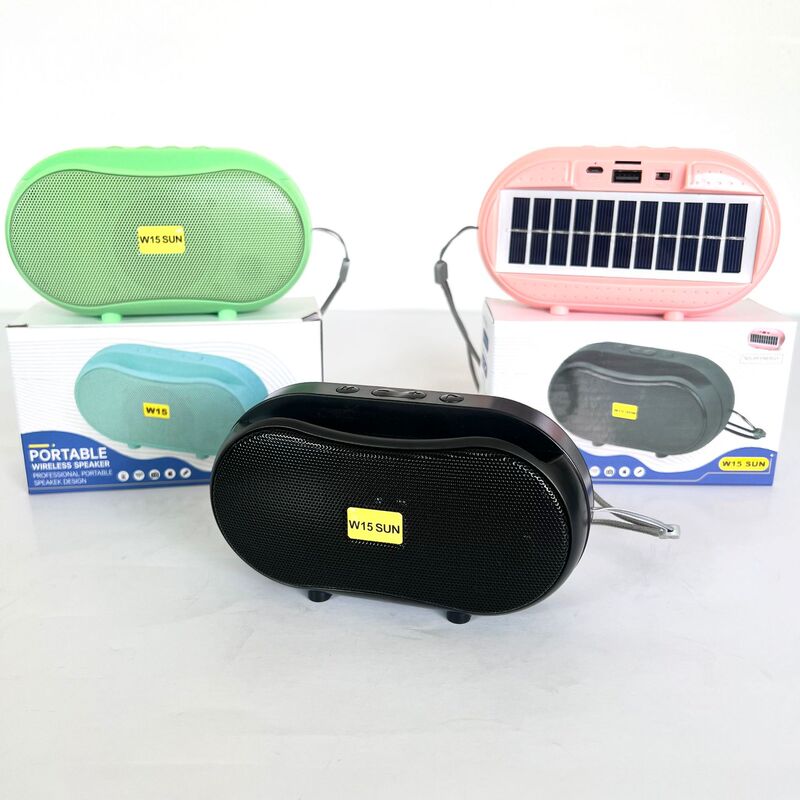 Solar Charging Speaker W15S Bluetooth Audio Portable Pendant Radio Multi-Function Card Mini Subwoofer Solar Charging Speaker W15S Bluetooth Audio Portable Pendant Radio Multi-Function Card Mini Subwoofer