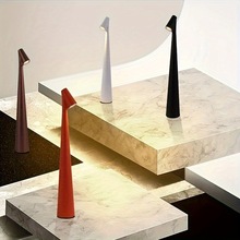 新款氛围灯设计师夜灯台灯创意风轻奢高脚便携式充电装饰台灯卧室