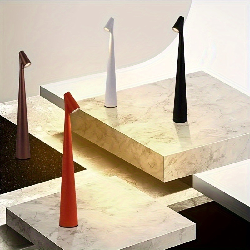 新款氛围灯设计师夜灯台灯创意风轻奢高脚便携式充电装饰台灯卧室