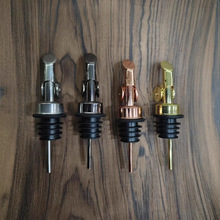 不锈钢倒酒器倒油嘴酒嘴自动翻盖开合酒塞调酒玻璃瓶塞多种颜色