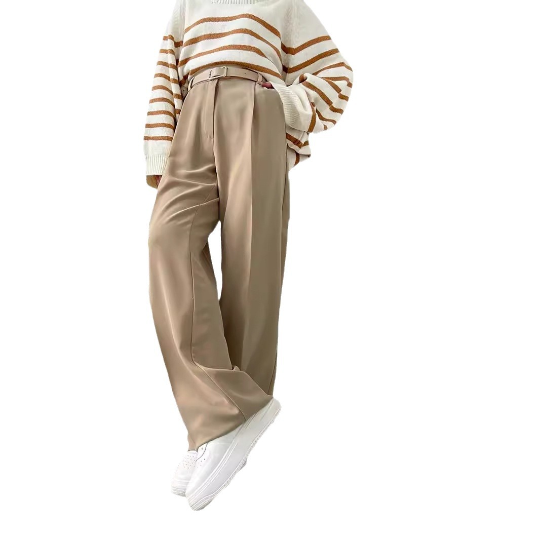 Abbigliamento da donna nuovi pantaloni dritti larghi da donna, temperamento casual, pantaloni da pendolare_voghion.com