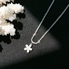 Necklace, pendant, design chain for key bag , cat's eye, flowered, simple and elegant design, trend of season