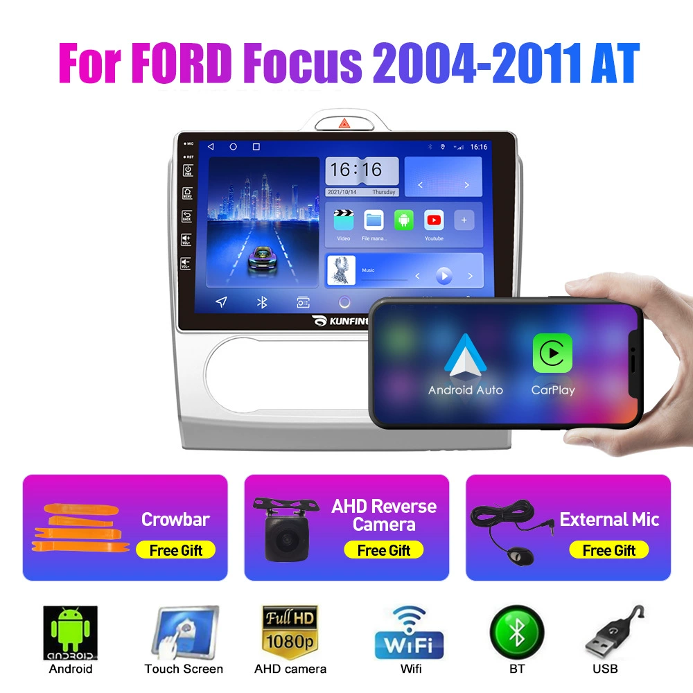 Подходит для Ford Fox 2004-2011 Андроид автомобильная навигация GPS с камерой заднего вида, всё-в-одном устройство