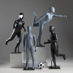 Children's Sports Model Props Doll Running Fake Human Body Clothing Store Children's Wear Model Display Stand Full Body Green Wholesale