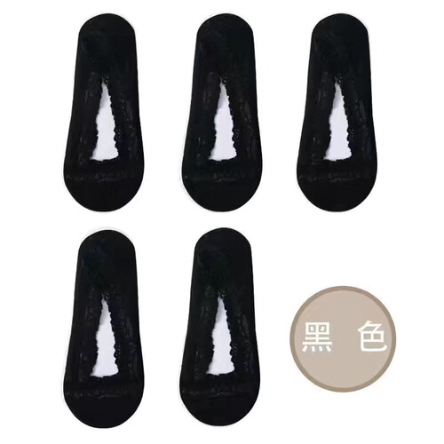 Lace socks manufacturer boat socks women's cotton bottom summer thin shallow mouth ice silk invisible anti-slip socks summer ins trend