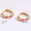 Brand zirconium, earrings, 14 carat, wholesale