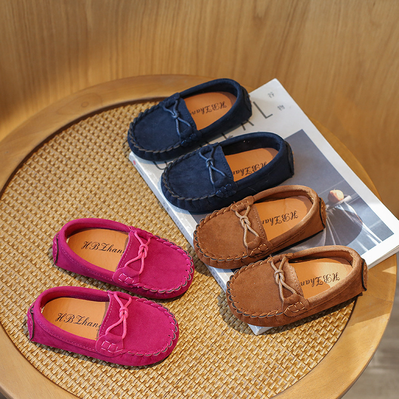 Girls' Foreign Trade Small Leather Shoes 2024 Autumn New Baby British Princess Shoes Children's Slip-on Peas Shoes