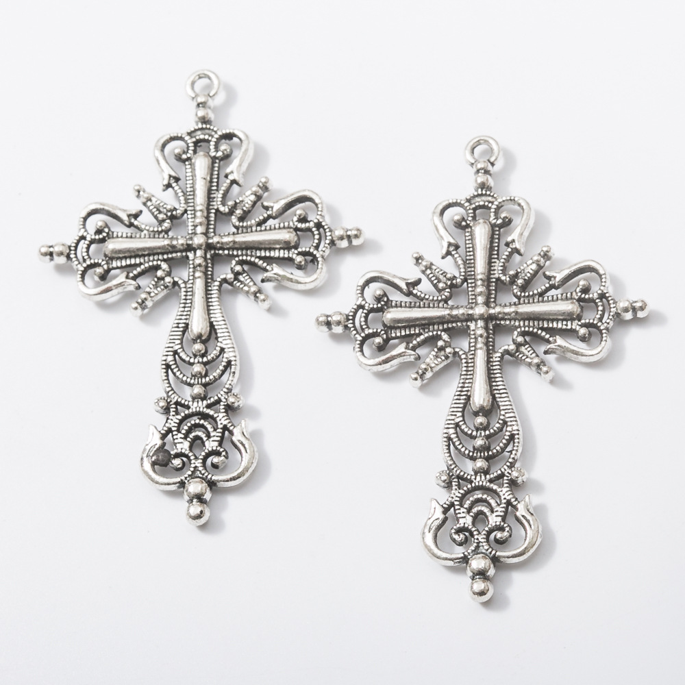 10g Weight Pendant Jewelry Making Type DIY Jewelry Accessories Classification 1 Piece Quantity Alloy, Zinc Material Cross, Solid Color Pattern Plating Design Retro Style 1 Piece Alloy Zinc Cross Solid Color Pendant DIY Jewelry Accessories 6