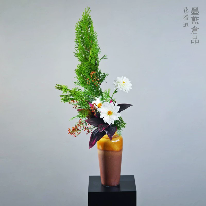 Середина древности Luan Feng Tai кобальтовая Золотая печь глазурь керамическая ваза украшение Настольная Цветочная композиция посуда гостиная украшение для уборки