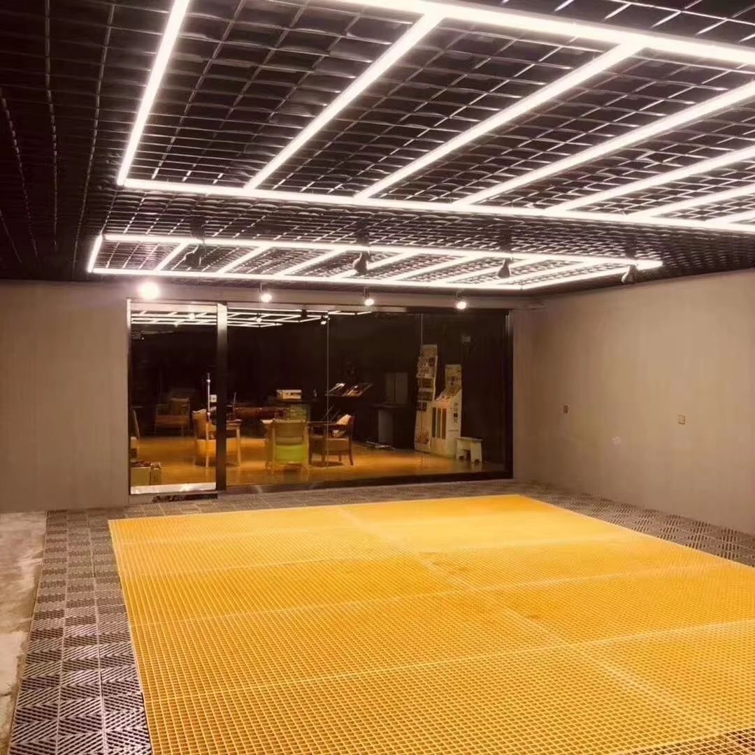 洗车店玻璃钢格栅承重强抗碾压 车位地面排水沟盖板专用易安装