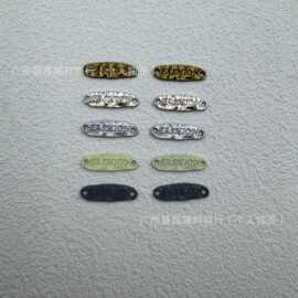 新款服装金属标牌标识牌铭牌锌包包鞋手缝合金辅料压铸logo箱包标