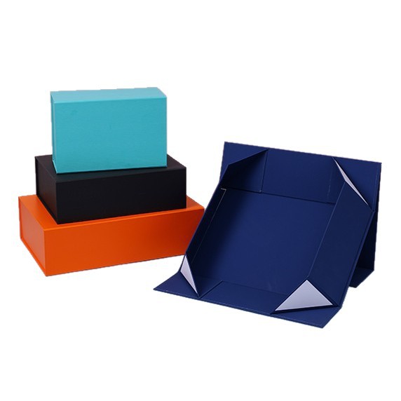 Caja de embalaje colorida caja de regalo plegable impresa flip caja de regalo tipo libro caja de una pieza caja plegable en stock al por mayor